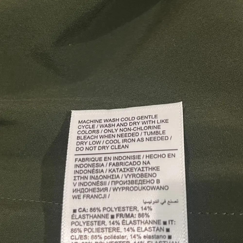 Athleta Olive Green Jogger with zip pant leg Size 14